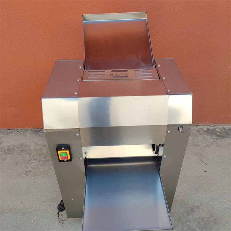 鲁工压面机 220V全自动不锈钢压皮机 多用途商用家用揉面机