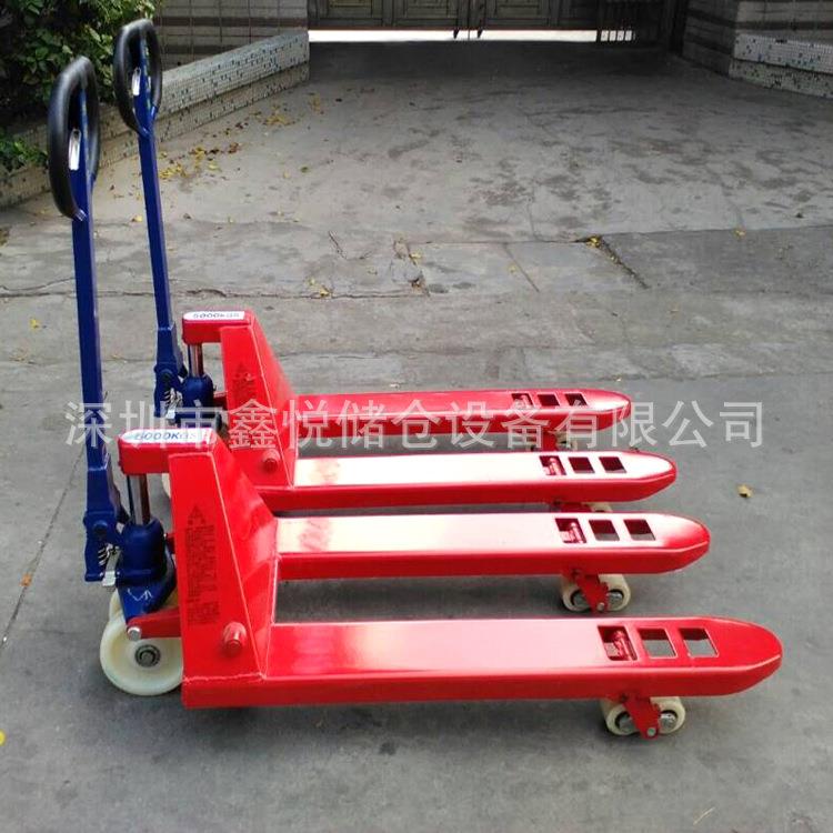 吨4吨5吨10吨手动叉车加长液压搬运车手拖盘叉车地牛