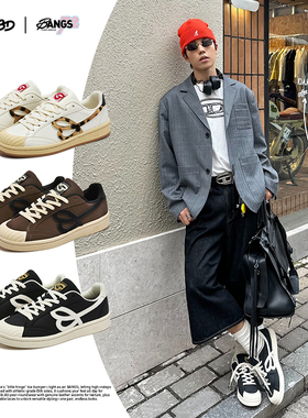 HBD板鞋贝壳头2025新款时尚百搭复古休闲男女简约2025新款情侣鞋