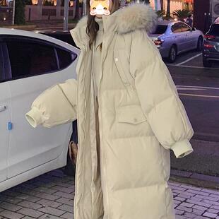 中长款羽绒服女2025年冬季新款保暖加绒加厚宽松显瘦过膝外套潮