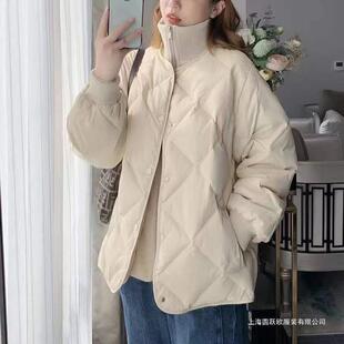 韩版立领羽绒服女小个子冬季新款轻薄款短款加厚羽绒服外套