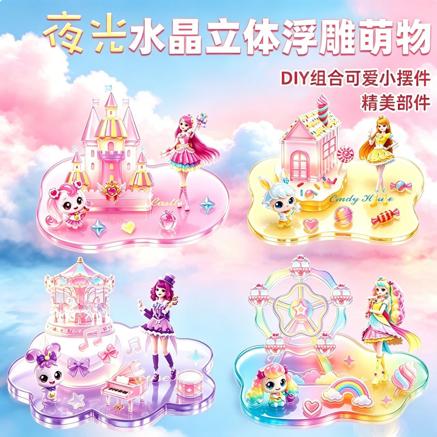 儿童益智玩具叠叠乐3d立体贴纸