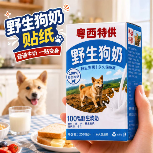 野生狗奶野生狗奶粤西特供贴纸
