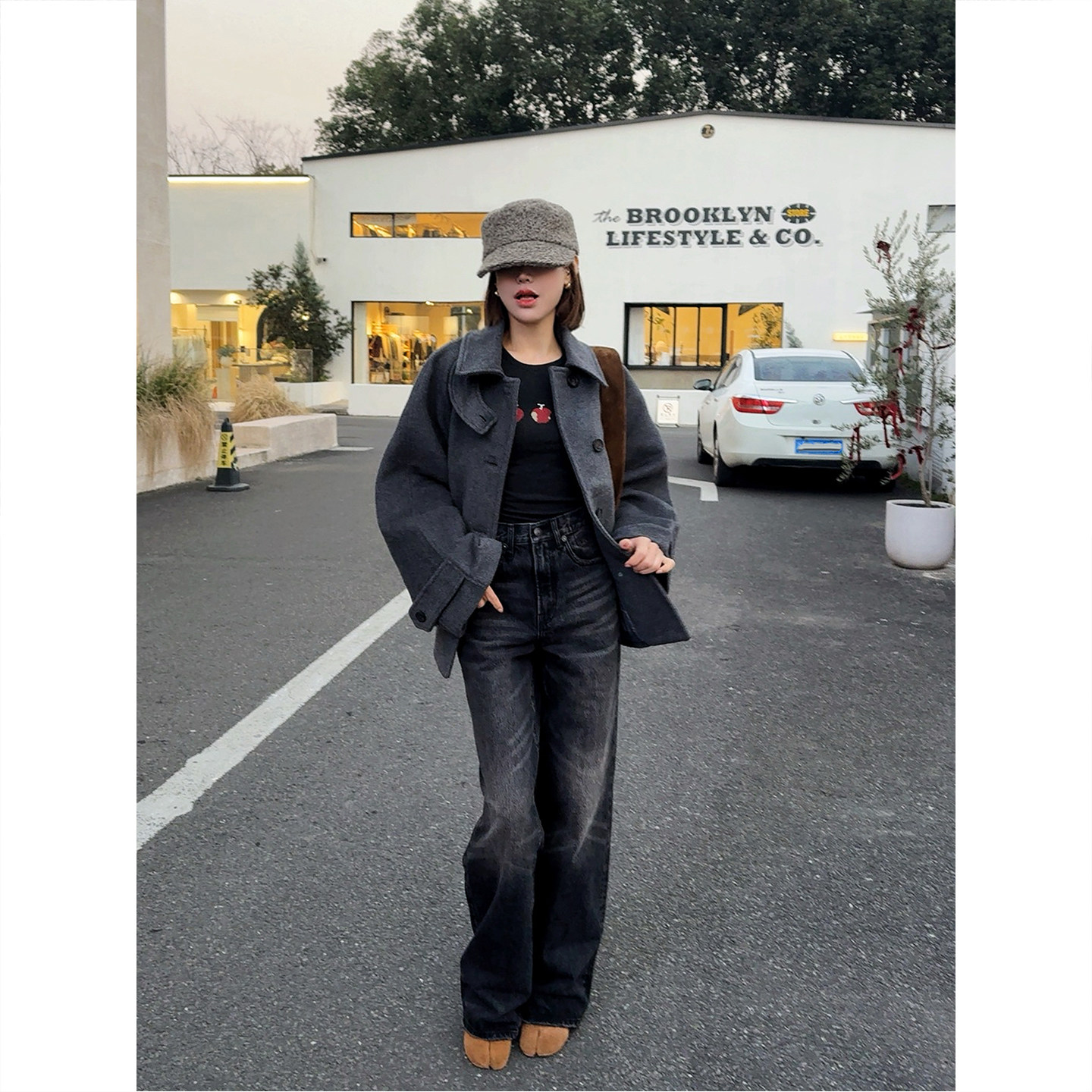 ASBR 原C！复古做旧褪色水洗牛仔裤26春新款高腰百搭阔腿直筒裤女,女装/女士精品,牛仔裤,淘宝优惠券,粉丝福利购,淘宝优惠卷