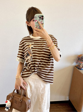 9.3 ASBR（断码，非7天，介意者勿下单）松弛感美式复古条纹T恤女
