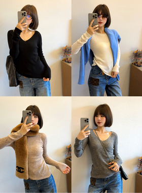 ASBR 原C纱！德国扬子纱100%美莉诺羊毛经典款针织打底衫25冬新款