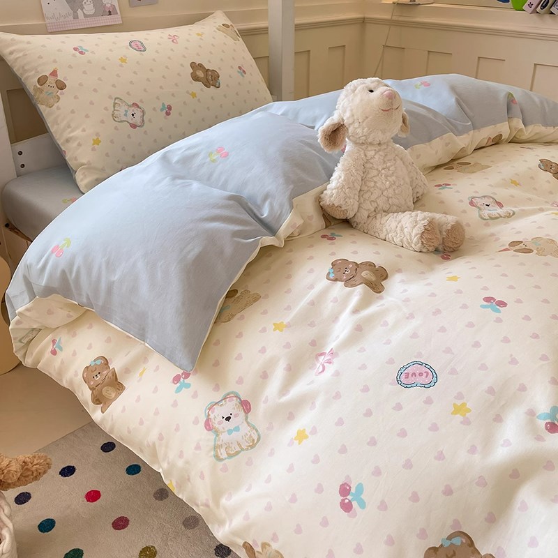 大学生宿舍床上三件套高中床单人被套床笠床垫被褥六拎包入住