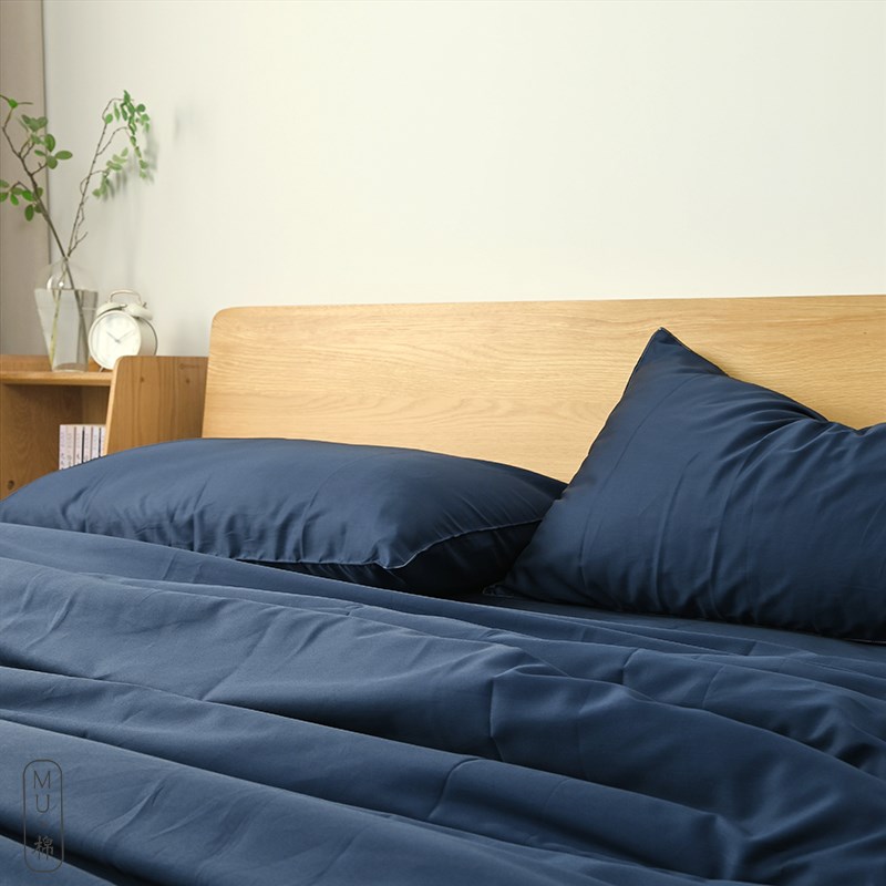 细密 软滑 纯色长绒棉60支贡缎 床单枕套被套美单面料 可选配