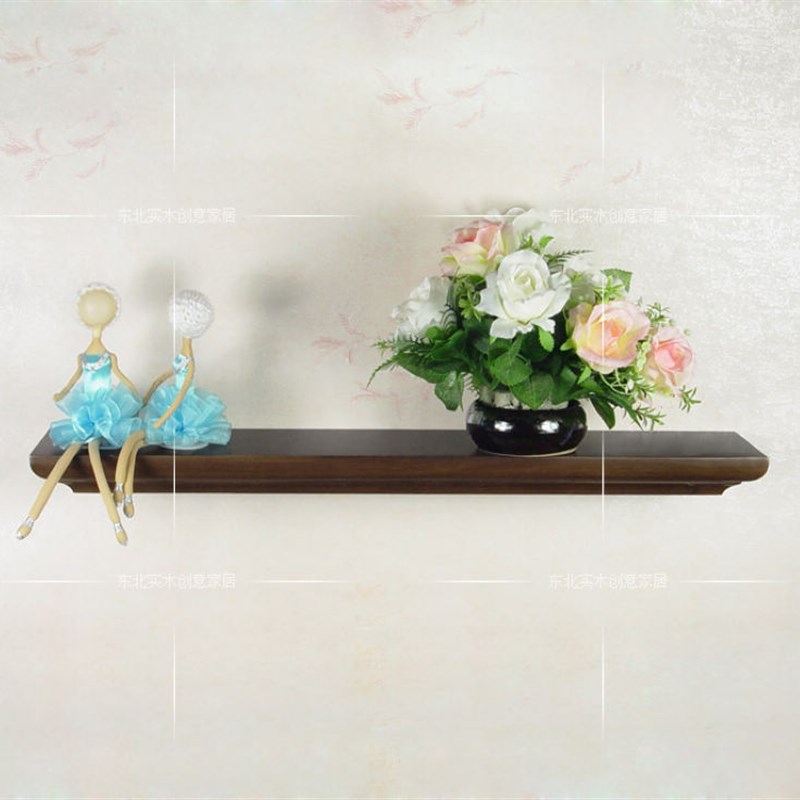 实木欧式隔板搁板置物架隔板架墙壁架隔板置物架墙上客厅一字隔板