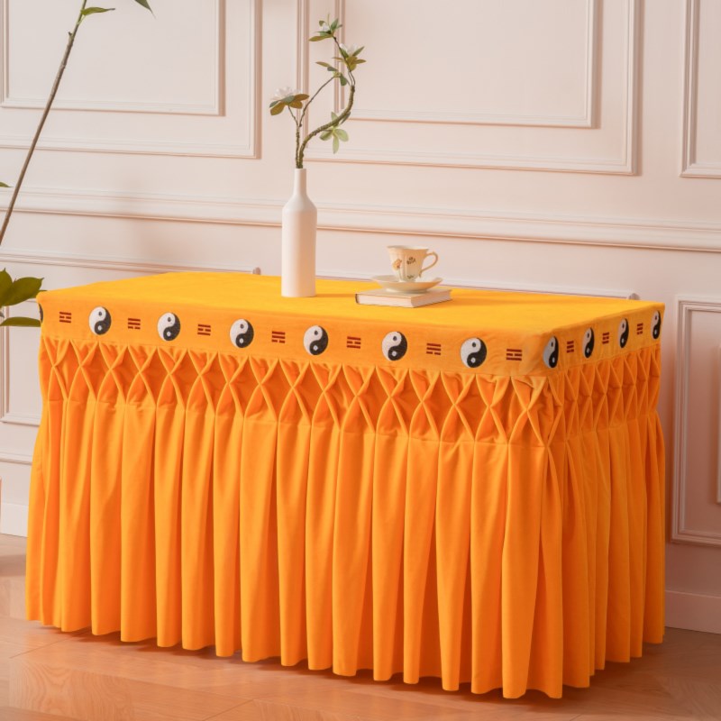 供桌太极八卦八仙桌长桌道观道场布置桌布桌裙桌套法会围布中式