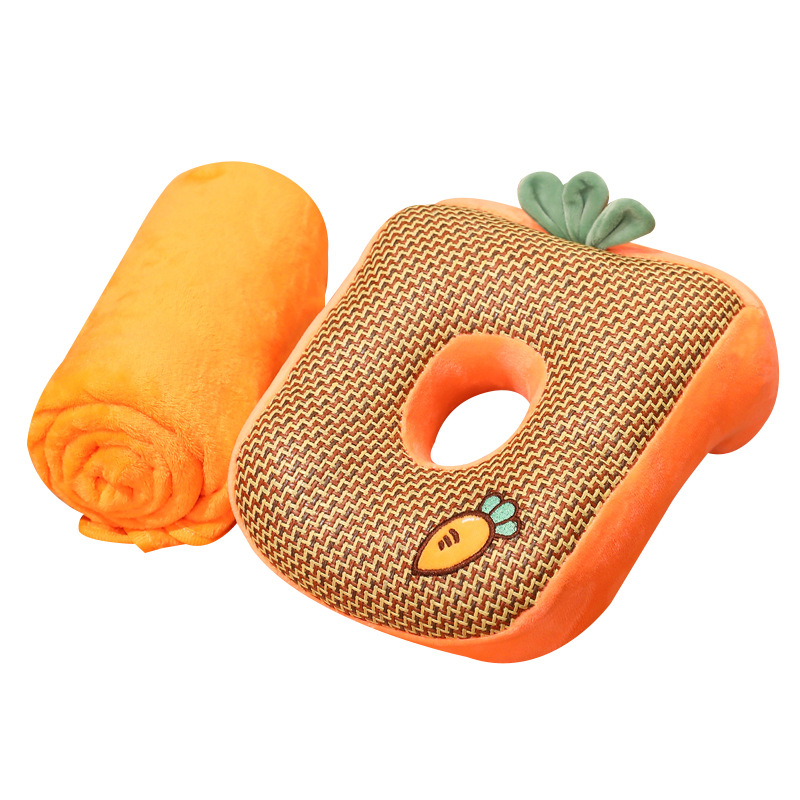 夏季冰藤凉席午睡枕头趴趴枕小学生趴桌上午休抱枕办公室睡觉神器