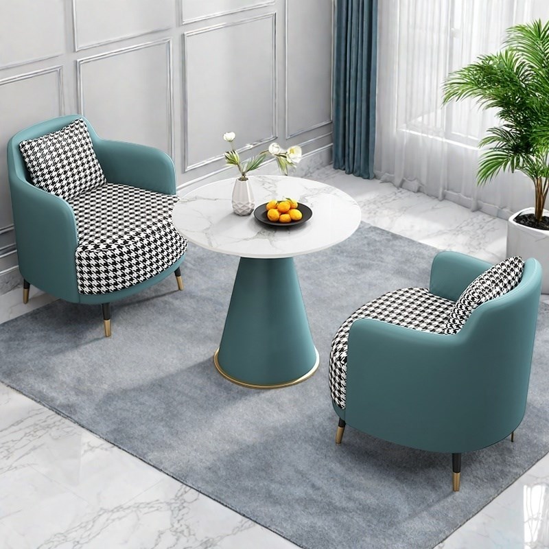 办公室售楼处美容院会客酒店商务接待休闲洽谈桌椅组合沙发休息区