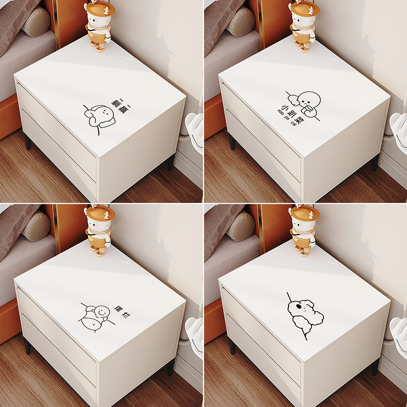 简约床头柜垫子冰箱防尘盖布防水防烫防油保护罩套皮革电视柜桌布