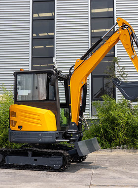 3.5吨小型无尾钢履带式挖掘机hightop供应建筑小挖机挖沟机抓木夹