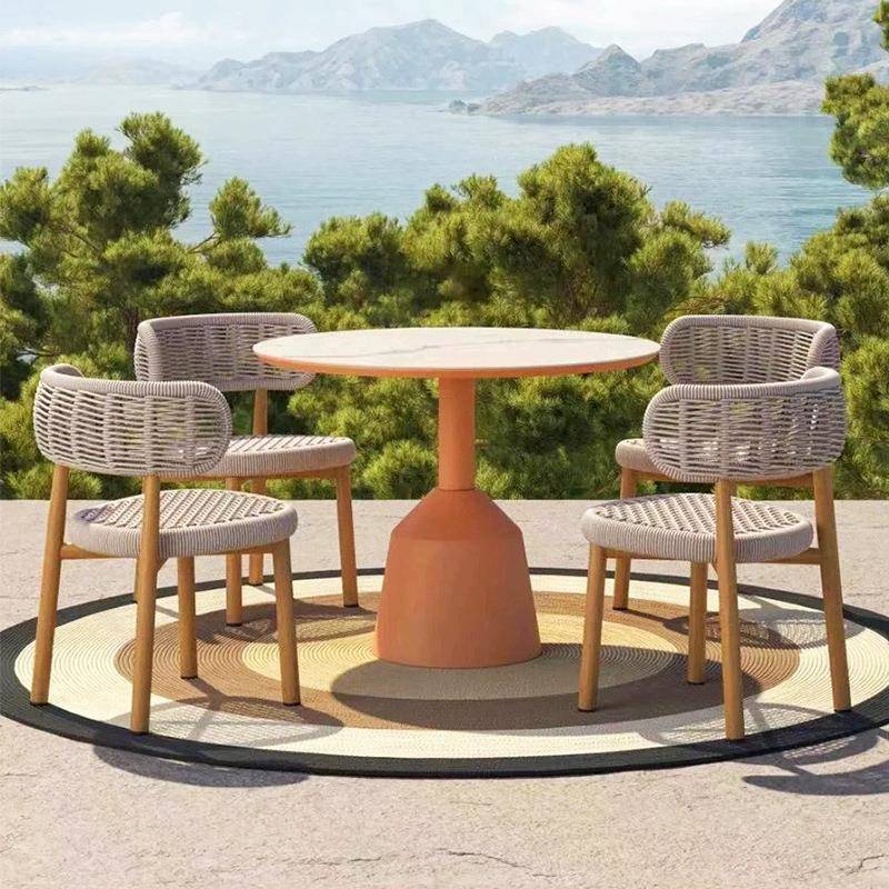 户外桌椅庭院组合别墅露天花园藤椅防水室外露台藤编吧椅休闲桌椅