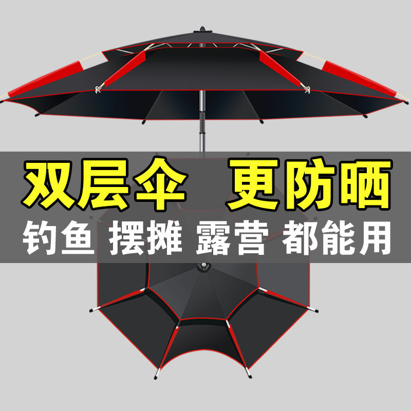 万维钓鱼伞大钓伞摆摊遮阳伞2025新款加厚防晒户外遮阳专用雨伞