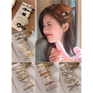 可爱羽毛小香风发夹女韩式刘海侧边夹发饰高级感气质发卡头饰