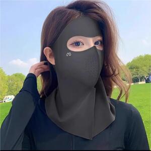 夏季新款冰丝面罩防晒口罩全脸遮阳护颈护后脖透气防晒痕脸基尼