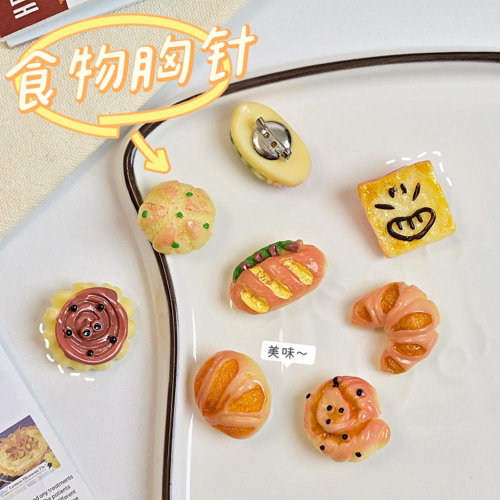 可爱仿真汉堡包胸针风徽章别针