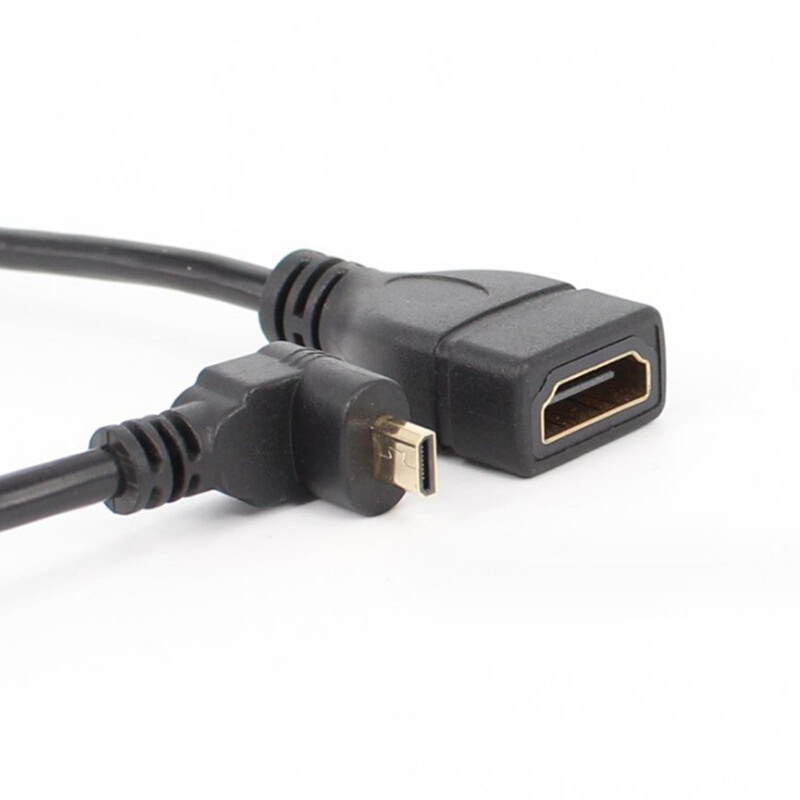 上弯头micro HDMI公转HDMI公转接线手机转电视高清micro hdmi短线