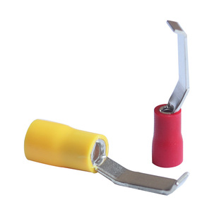 冷压端子紫铜片型端子 4.6 LBV系列预绝缘端子凹片接线端子1.25