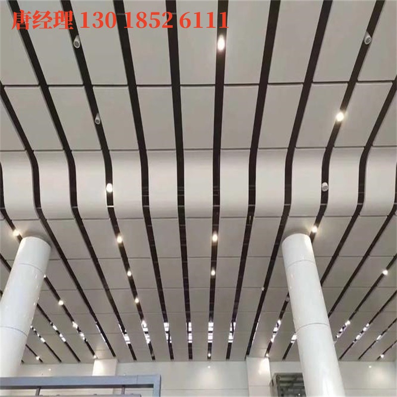 铝单板厂家幕墙门头雨棚造型氟碳波纹雕花镂空铝单板厚度颜色任意