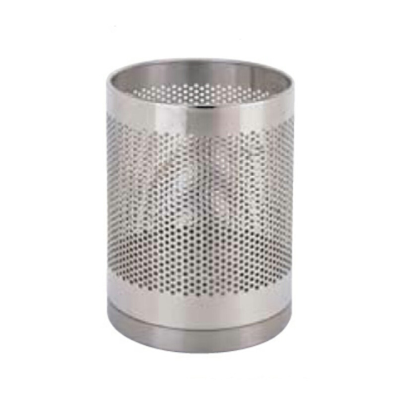 不锈钢垃圾桶家用客厅卧室厨房客房桶酒店客房垃圾桶圆形冲孔无盖