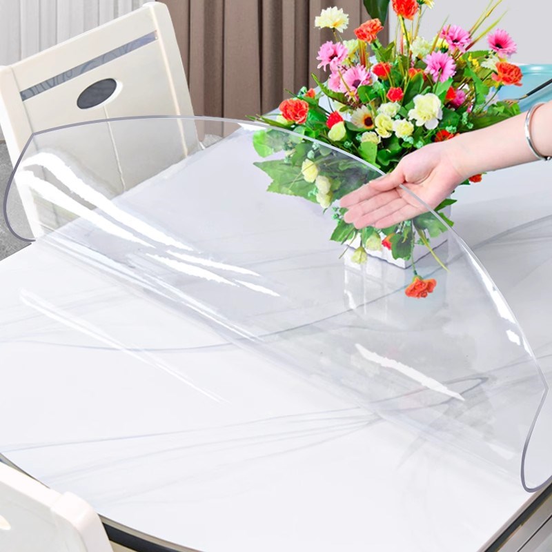 椭圆形PVC透明桌垫免洗防油防水防烫茶软玻璃餐桌布几垫水晶板