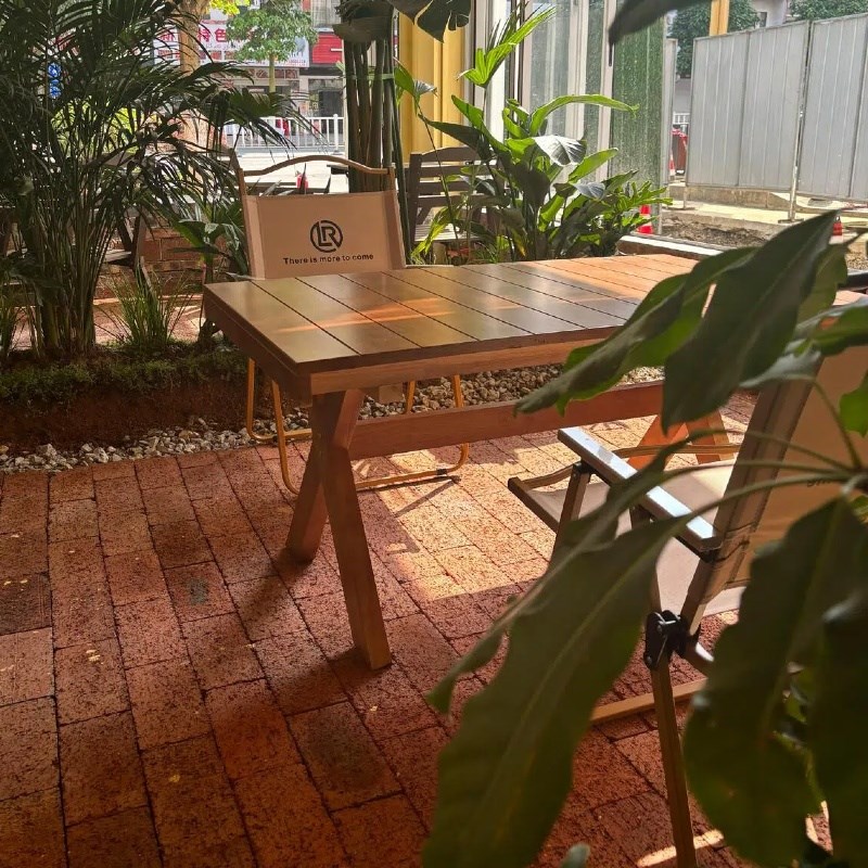 营地酒吧酒馆烧烤店实木厚实蛋卷桌类似餐桌实木桌可定制