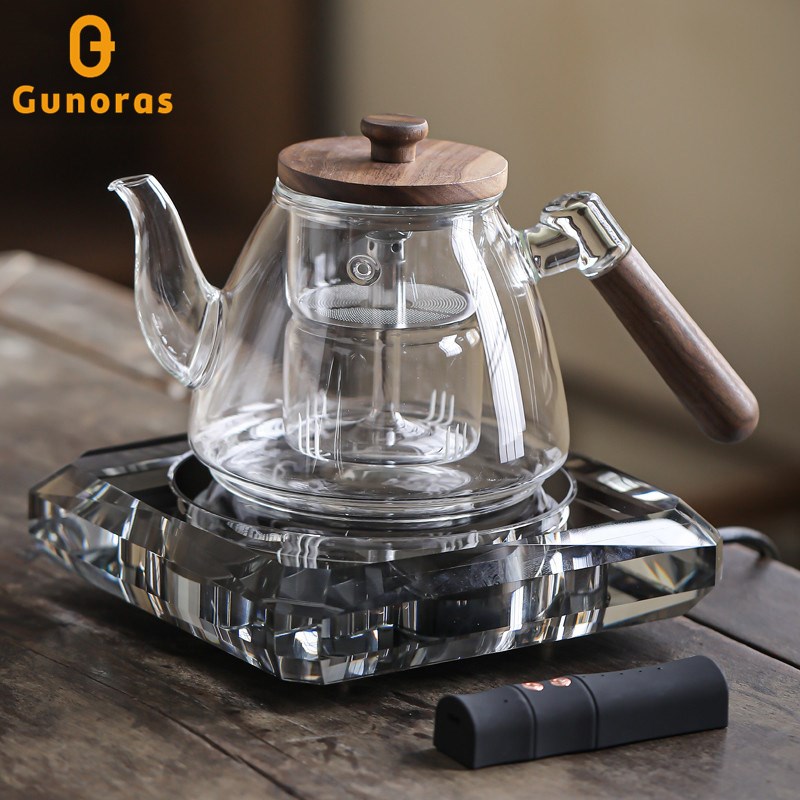 水晶煮茶器煮茶炉玻璃耐高温家用烧水壶泡茶礼盒装电陶炉静音套装