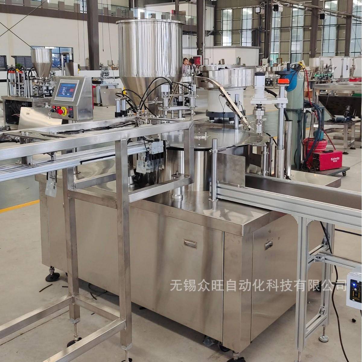 全自动颜料自立袋灌装旋盖机牢固不漏液高效精准灌装适用颜料包装