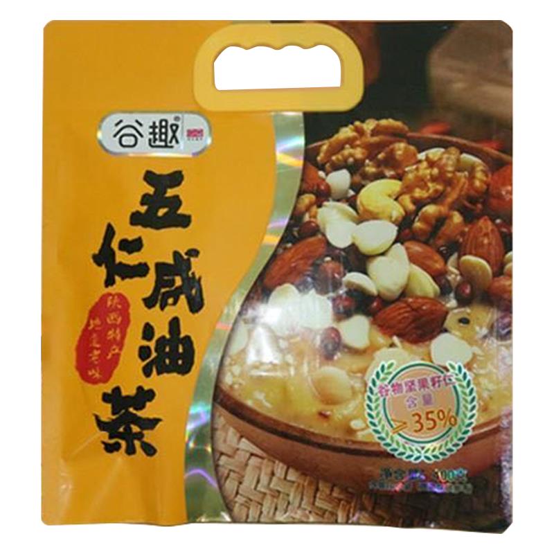 ly陕西特产谷趣油茶面香酥五仁咸油茶 袋装油茶早餐400g/袋 包邮