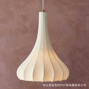 手工蚕丝蒜头创意餐厅吊灯客厅卧室展厅软装 现代简约派个性 工厂灯