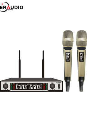 GAW-EW600 厂家直供U段麦克风 专业一拖二批量麦克风话筒批发货源