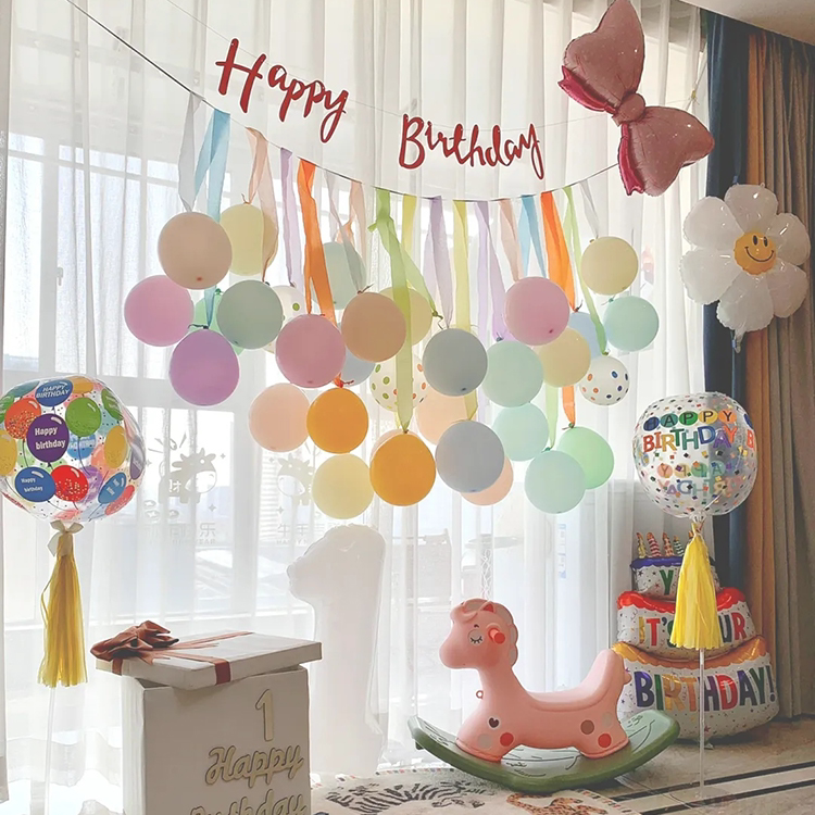 小红书周岁生日气球装饰场景布置道具儿童派对男女孩女生生日快乐