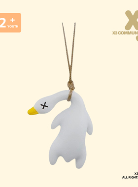 X3COMMUNE 小众学生包包挂件石膏变色烤鸭车载挂件情侣挂饰装饰品