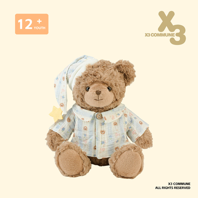 X3COMMUNE 睡衣小熊柔软毛绒玩偶情侣陪伴娃娃玩具节日礼物公仔