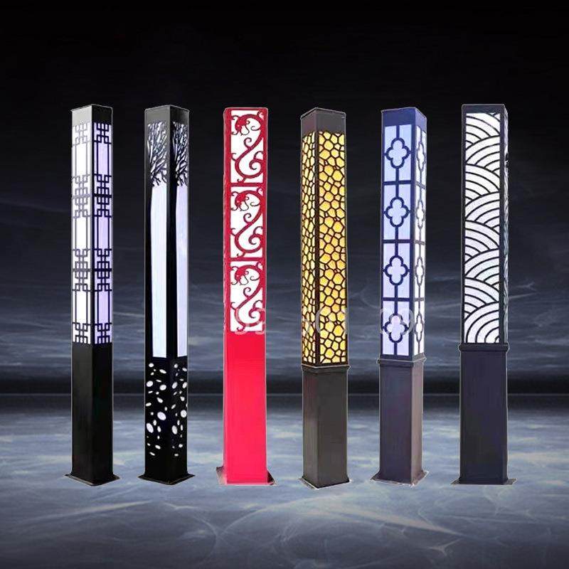 户外3米现代景观方灯花园别墅小区灯超亮防水led太阳能路灯庭院灯