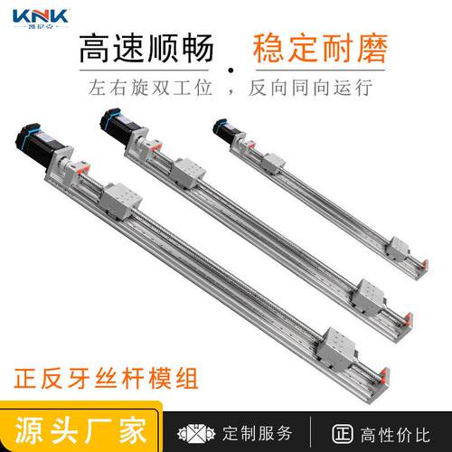 正反牙双线轨大型重载 同动多工位滚珠丝杆滑台直线模组螺旋导轨