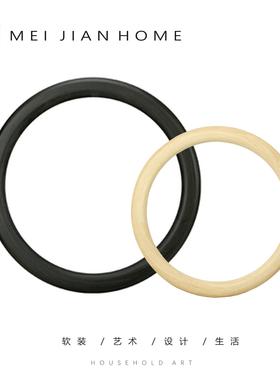 现代简约北欧极简创意几何圆圈摆件样板房售楼处软装饰品圆环摆设