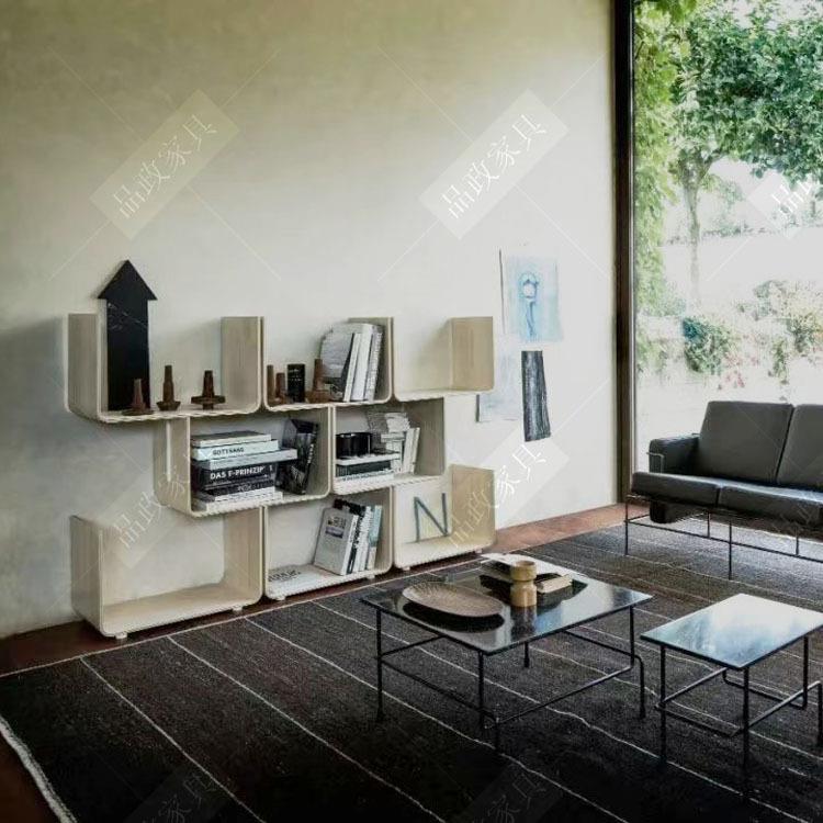 简易书架落地多层展示架现代书柜自由组合落地置物架储物格子柜