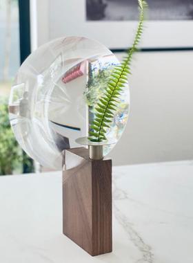 简约现代创意花瓶花器摆件民宿样板间玄关餐厅摆设售楼处软装饰品