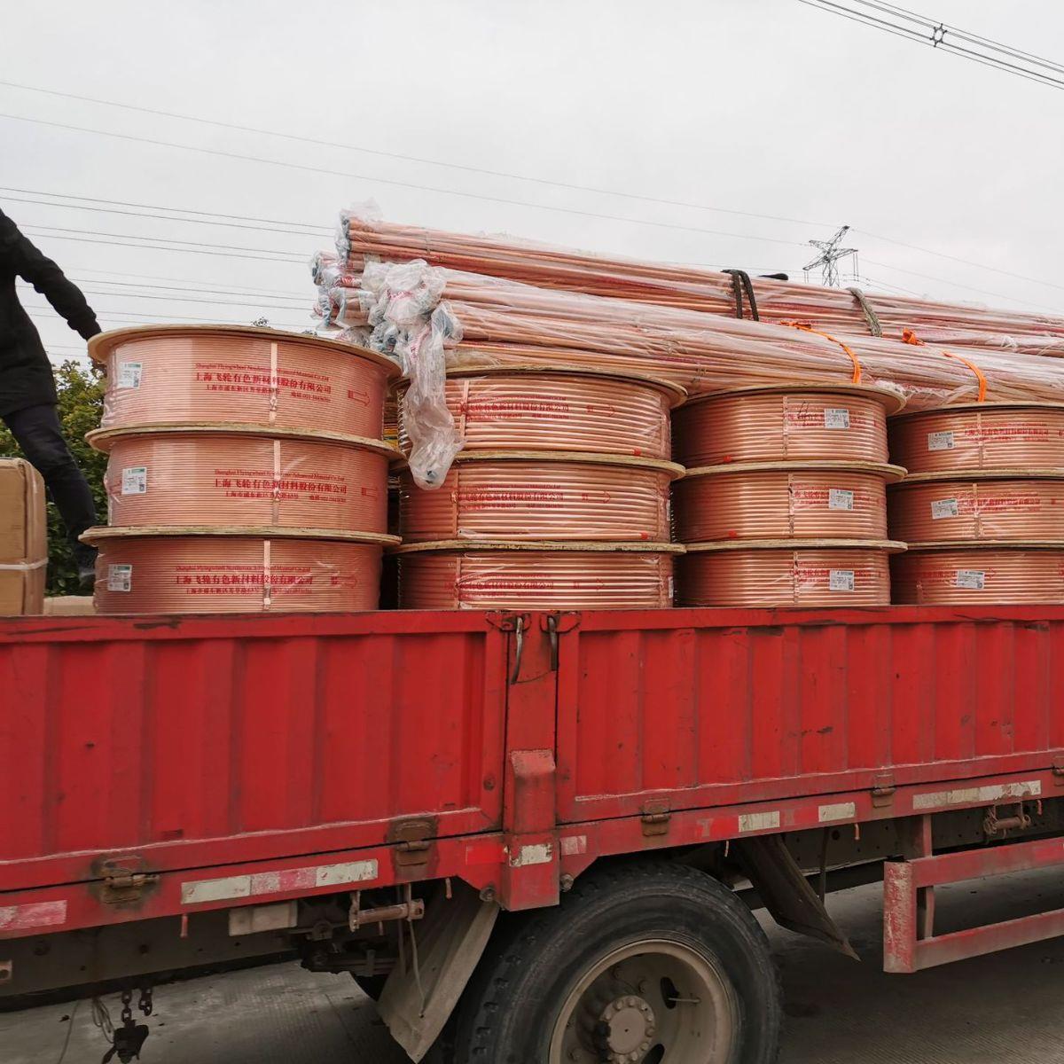 飞轮R410A空调连接管 TP2软态铜管 可做各种特殊规格耐腐紫铜管