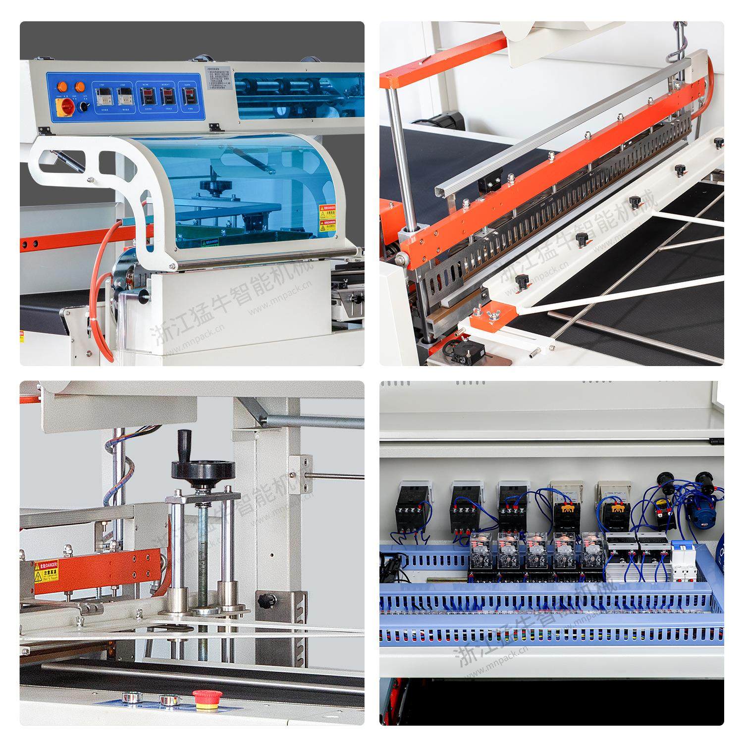 全自动型封切机PE膜收缩盒包装机木材红酒礼矿泉水包装热热收缩机