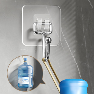 吊钩强力粘接墙悬挂墙承重透明无痕无障碍豪华墙免打孔挂钩粘接挂