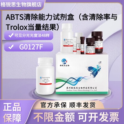 格锐思生物 ABTS清除能力试剂盒（含清除率与Trolox当量结果）