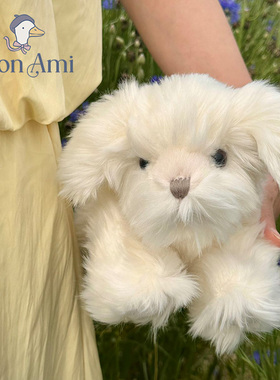 美国monami莫奈美马尔济斯狗休格小猫金杰毛绒玩具玩偶年货节礼物