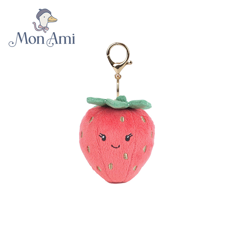 monami莫奈美草莓包包挂饰毛绒