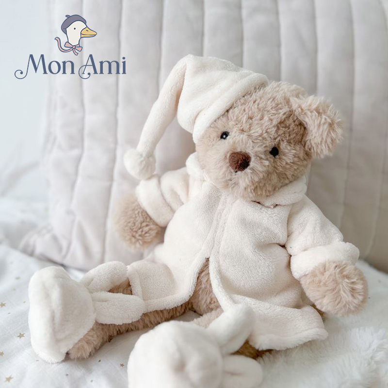 monami睡袍熊柔软毛绒抱睡玩偶