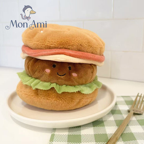monami萌趣汉堡乔毛绒玩偶